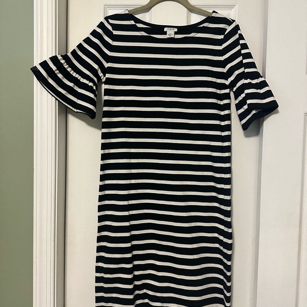 J Crew striped Black and White Dress
